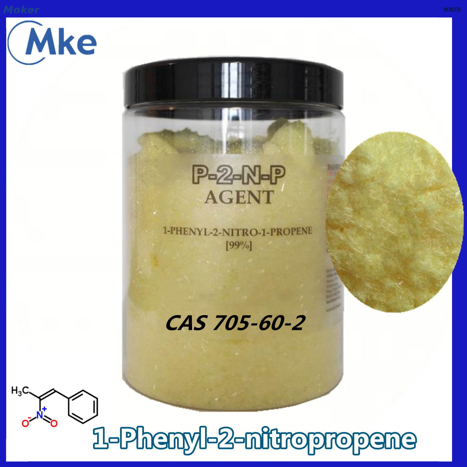 CAS 705-60-2 P2np 1-Phenyl-2-nitropropene yellow crystal powder
